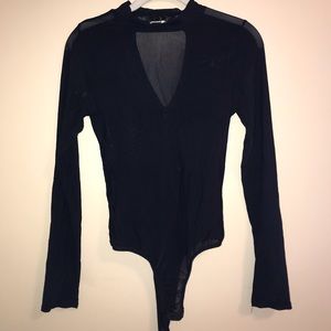 Black mesh cutout bodysuit!